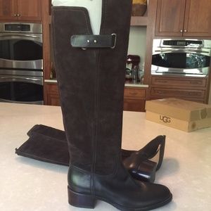 Joan and David Leather Knee High Boots - 8.5